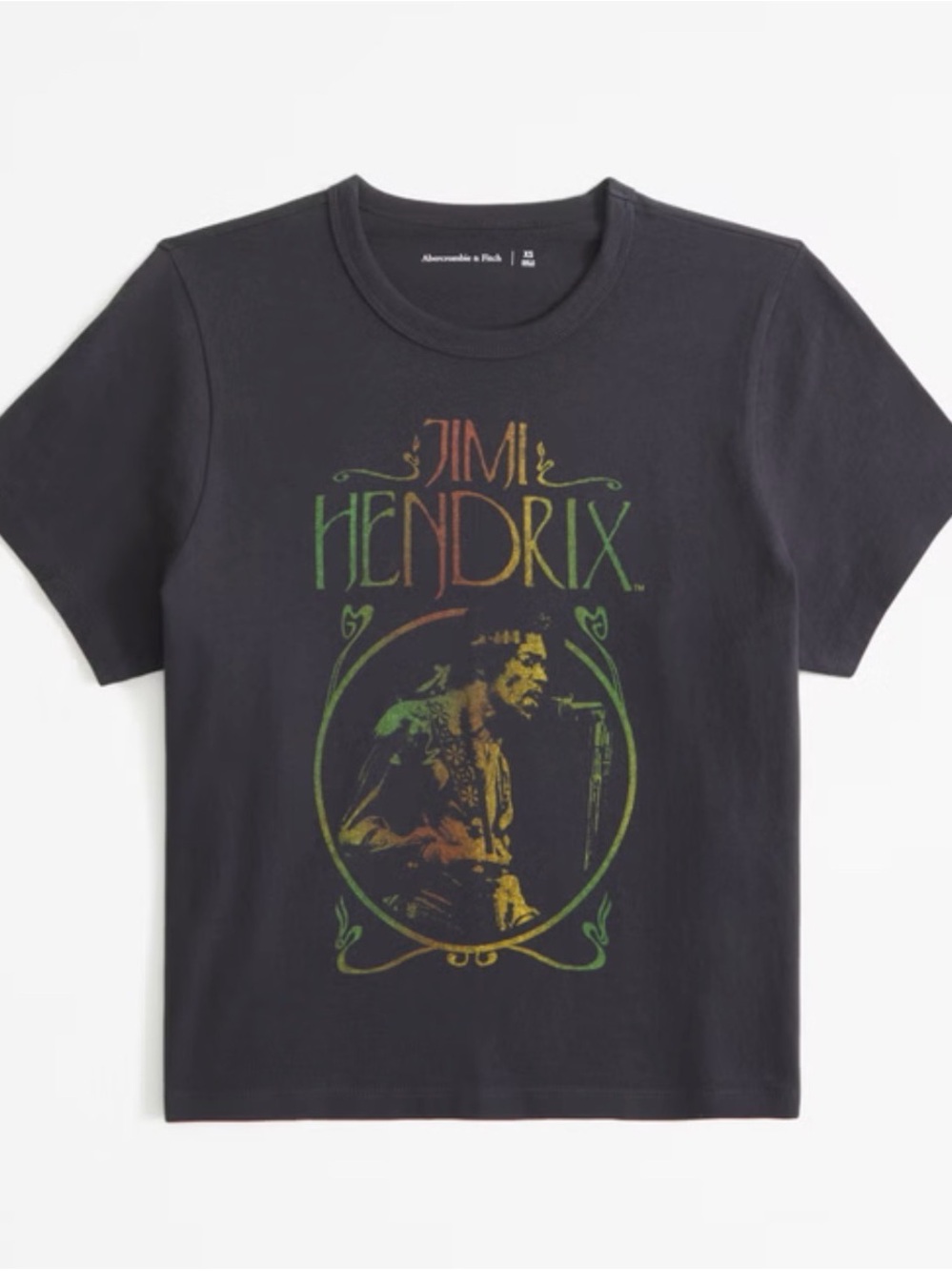 Abercrombie & Fitch Black Jimi Hendrix graphic Skimming Tee